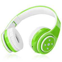 Load image into Gallery viewer, Kids Headphones Bluetooth Wireless 85db Volume Limited Childrens Headset, up to 6-8 Hours Play, Stereo Sound, SD Card Slot, Over-Ear and Build-in Mic Wireless/Wired Headphones for Boys Girls(Green)
