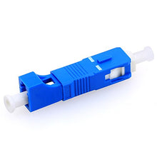 Load image into Gallery viewer, Single Mode 9/125um SC Male to LC Female Hybrid Optic Optical Fiber Adapter Simplex Converter
