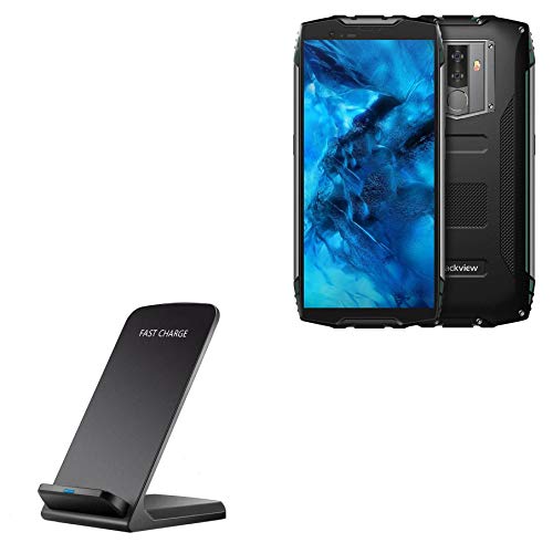BoxWave Charger Compatible with Blackview BV6800 Pro (Charger by BoxWave) - Wireless QuickCharge Stand, No Cord; no Problem! Charge Your Phone with Ease! for Blackview BV6800 Pro - Jet Black