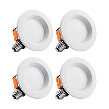 Load image into Gallery viewer, TORCHSTAR 4 Inch Dimmable LED Recessed Lighting with Smooth Trim, Retrofit Recessed Downlight, 10W (65W Equiv.), CRI 90, Wet Location, ETL Listed, 700lm, 5000K Daylight, Pack of 4
