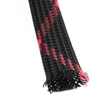 Load image into Gallery viewer, Aexit 10mm Dia Tube Fittings Tight Braided PET Expandable Sleeving Cable Wrap Sheath Black Pink Microbore Tubing Connectors 10M Length
