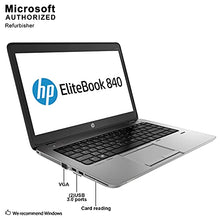 Load image into Gallery viewer, HP EliteBook 840 G1 14in HD Business Laptop Computer Ultrabook, Intel Core i5-4300U 1.9 GHz Processor, 8GB RAM, 128GB SSD, USB 3.0, VGA, Wifi, RJ45, Windows 10 Professional (Renewed)
