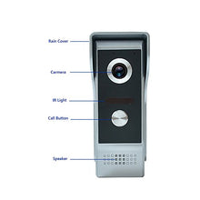 Load image into Gallery viewer, AMOCAM Video doorphone System, 7&quot; Monitor Wired Video Intercom Door Phone Doorbell HD Aluminum Alloy Camera Kits Support Unlock, Monitoring, Dual-Way Intercom for Villa House Office Apartment
