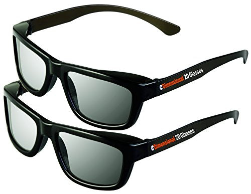 eDimensional 2D Glasses 2 Pack - Turns 3D Movies Back into 2D 2 Pairs for Sony, LG, Vizio TV's and with All Other Passive 3D Televisions Also for use in RealD 3D Theaters!