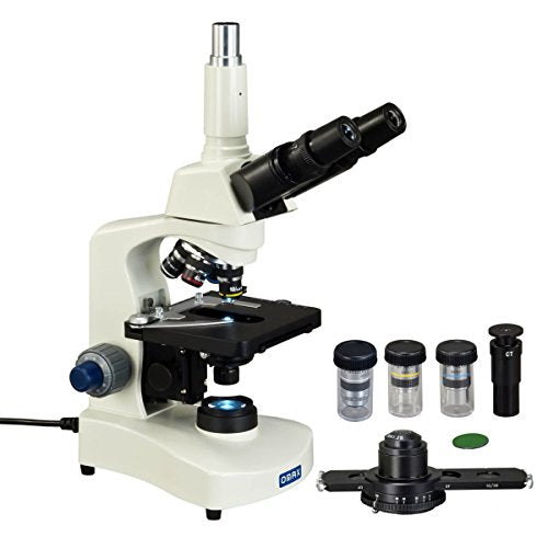 OMAX 40X-2000X Phase Contrast Trinocular Compound Siedentopf LED Microscope+100X Oil Darkfield Objective