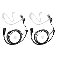 Load image into Gallery viewer, abcGoodefg 2 Two Way Radio Earpiece for Motorola Talkabout Cobra Radios, 1 Pin 2.5mm Covert Acoustic Tube Walkie Talkie Earpiece Headset with PTT Mic, 2 Pack
