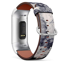 Load image into Gallery viewer, Replacement Leather Strap Printing Wristbands Compatible with Fitbit Charge 3 / Charge 3 SE - Abstract tie Dyed Background
