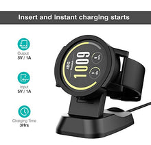 Load image into Gallery viewer, MoKo Charger Dock Compatible with Ticwatch S/E, Portable Replacement Charging Stand Adapter Station Cradle Holder with USB Cable for Ticwatch S/Ticwatch E Watch, Black
