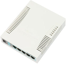 Load image into Gallery viewer, Mikrotik RB260GS (CSS106-5G-1S) small SOHO Switch 5x Gigabit Ethernet, one SFP cage powered by an Atheros Switch Chip, plastic case, SwOS (Original Version)
