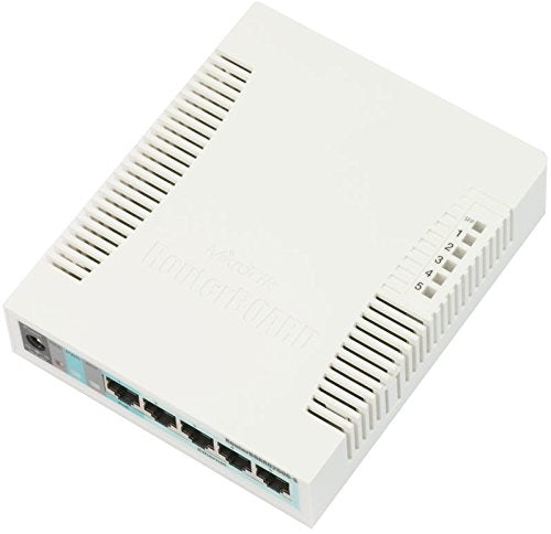 Mikrotik RB260GS (CSS106-5G-1S) small SOHO Switch 5x Gigabit Ethernet, one SFP cage powered by an Atheros Switch Chip, plastic case, SwOS (Original Version)