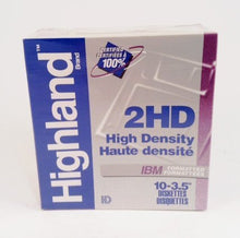 Load image into Gallery viewer, Highland 3.5&quot; 1.44 MB Formatted IBM Floppy Diskettes (10-Pack) (Discontinued by Manufacturer)
