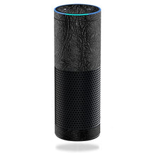 Load image into Gallery viewer, MightySkins Skin Compatible with Amazon Echo - Black Leather | Protective, Durable, and Unique Vinyl Decal wrap Cover | Easy to Apply, Remove, and Change Styles | Made in The USA
