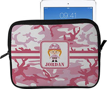 Load image into Gallery viewer, Pink Camo Tablet Case/Sleeve - Large (Personalized)
