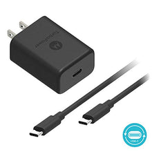 Load image into Gallery viewer, Motorola TurboPower 27 PD Charger w/ 3.3ft (1m) USB-C to C cable for Moto Z/Z2/Z3/Z4/X4/G7/G7 Play/G7 Plus/G7 Power/G6/G6 Plus[Not for G6 Play]- Power Delivery (Retail Box)
