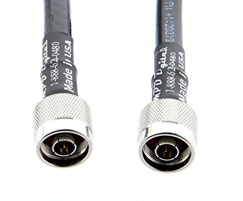 Times Microwave LMR-400 Coaxial Ham/CB Radio Antenna Cable Jumper UHF VHF HF- N Male to N Male Connector -US Made- 60 FT