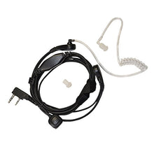 Load image into Gallery viewer, HQRP Acoustic Tube Earpiece PTT Throat Mic Headset for Kenwood TK-3200, TK-3200L, TK-3200LP + HQRP UV Meter
