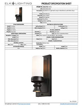 Load image into Gallery viewer, Elk 66250-1+1 Newfield 1+1-Light Sconce, 12-Inch, Oiled Bronze
