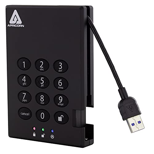 Apricorn Aegis Padlock 128 GB USB 3.0 SSD 256-Bit Encrypted Portable Drive (A25-3PL256-S128)