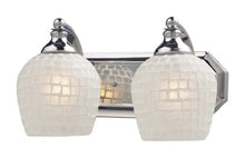 Load image into Gallery viewer, Elk 570-2C-WHT 2-Light Vanity in Polished Chrome and White Mosaic Glass
