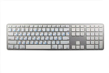 Load image into Gallery viewer, MAC NS English - French AZERTY Non-Transparent Keyboard Stickers White Background for Desktop, Laptop and Notebook

