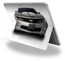 Load image into Gallery viewer, 2010 Chevy Camaro Silver - White Stripes - Decal Style Vinyl Skin fits Microsoft Surface Pro 4 (Surface NOT Included)
