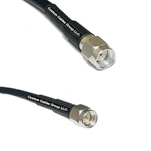 Load image into Gallery viewer, 1 Foot RFC195 KSR195 Silver Plated RP-SMA Male to SMA Male RF Coaxial Cable
