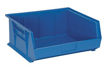 Load image into Gallery viewer, Offex Plastic Storage Stack and Hang Bin 14-3/4&quot; x 16-1/2&quot; x 7&quot;, Blue - 6 Pack
