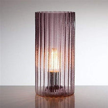 Load image into Gallery viewer, Torre &amp; Tagus 960066B Rido Ribbed Hurricane Lamp, Lilac
