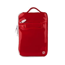 Load image into Gallery viewer, Double Padded 7inch Nook HD Glossy Red Hydei Vertical Messenger Bag + Sound Clarity Earbuds
