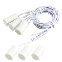 uxcell N.O. Recessed Wired Security Window Door Contact Sensor Alarm Magnetic Reed Switch White RC-33 3pcs