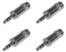 Load image into Gallery viewer, 4 Pack Neutrik Rean NYS231 3-Pole Metal 3.5 mm (1/8&quot;) Stereo Plug w/Crimp Strain
