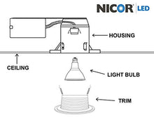 Load image into Gallery viewer, NICOR Lighting 6 inch Single Piece Baffle Trim, White (17503)
