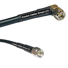 Load image into Gallery viewer, 50 feet RFC195 KSR195 Silver Plated SMA Male Angle to SMA Male RF Coaxial Cable
