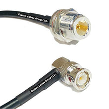 Load image into Gallery viewer, 15 feet RFC195 KSR195 Silver Plated N Female Bulkhead to BNC Male Angle RF Coaxial Cable
