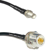 Load image into Gallery viewer, 10 feet RFC195 KSR195 Silver Plated SMA Female to N Female Bulkhead RF Coaxial Cable
