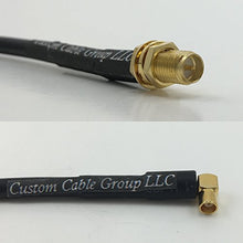 Load image into Gallery viewer, 12 inch RG188 RP-SMA Female to MCX Female Angle Pigtail Jumper RF coaxial Cable 50ohm Quick USA Shipping
