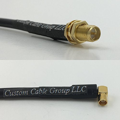 12 inch RG188 RP-SMA Female to MCX Female Angle Pigtail Jumper RF coaxial Cable 50ohm Quick USA Shipping