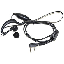 Load image into Gallery viewer, HQRP G Shape 2 Pin Earpiece Headset PTT Mic for Kenwood Pro-Talk, Pro-Power, Free-Talk, Protalk XLS, FreeTalk XLS + HQRP UV Meter
