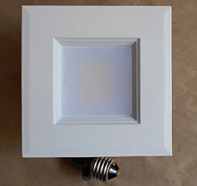 Load image into Gallery viewer, 4&quot; Recessed Can Down Light DIMMABLE LED RETROFIT KIT Square Step White Baffle 120V 4000K
