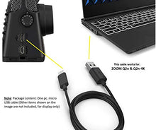 Load image into Gallery viewer, W USB Cable for Zoom Q2n, Q2n-4K, H1n, H3VR, H8, F1, U-22, U-24 and U-44 6 Feet (2-Pack)
