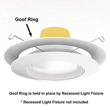 Load image into Gallery viewer, 10 Pack White Plastic Trim Ring for 8&quot; Inch Recessed Can Down Light Oversized Lighting Fixture
