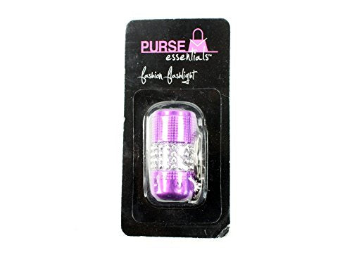 Purple with Rhinestone Multi Led Flashlight Keychain