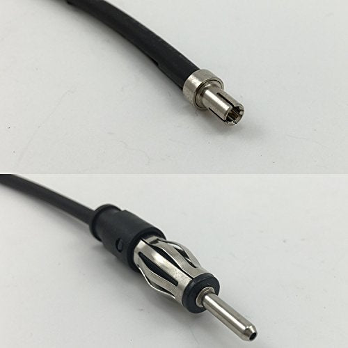 12 inch RG188 TS-9 MALE to AM/FM MALE Pigtail Jumper RF coaxial cable 50ohm Quick USA Shipping