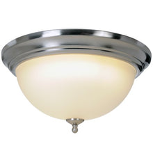 Load image into Gallery viewer, Monument 617218 Sonoma Lighting Collection 1 Light Flush Mount, Brushed Nickel, 15-1/2-Inch W by 7-3/4-Inch H
