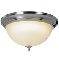 Monument 617218 Sonoma Lighting Collection 1 Light Flush Mount, Brushed Nickel, 15-1/2-Inch W by 7-3/4-Inch H