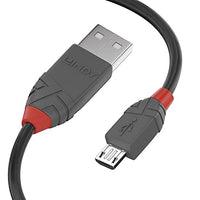 LINDY 36733 2 m Anthra Line USB 2.0 Type A to Micro-B Cable - Black