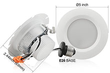 Load image into Gallery viewer, TORCHSTAR 4 Inch Dimmable Recessed LED Downlight, 10W (75W Equiv.), White Trim Attached, Trim Interchangeable, for All Furnishing Styles, 2700K Soft White, ETL-listed, 5 Years Warranty
