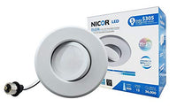 NICOR Lighting 5/6 inch LED Gimbal Downlight Retrofit Kit, 2700K White (DLG56-10-120-2K-WH)