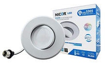 Load image into Gallery viewer, NICOR Lighting 5/6 inch LED Gimbal Downlight Retrofit Kit, 4000K White (DLG56-10-120-4K-WH)
