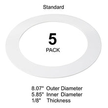 Load image into Gallery viewer, 5 PK White Goof/Trim Ring for 5/6 inch Recessed Can Lighting Down Light, Outer Diameter 8 inches, Inner Diameter 5.8 Inches
